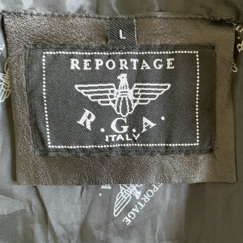 Reportage R.G.A. Italy Black Leather Jacket - Picture 7 of 8